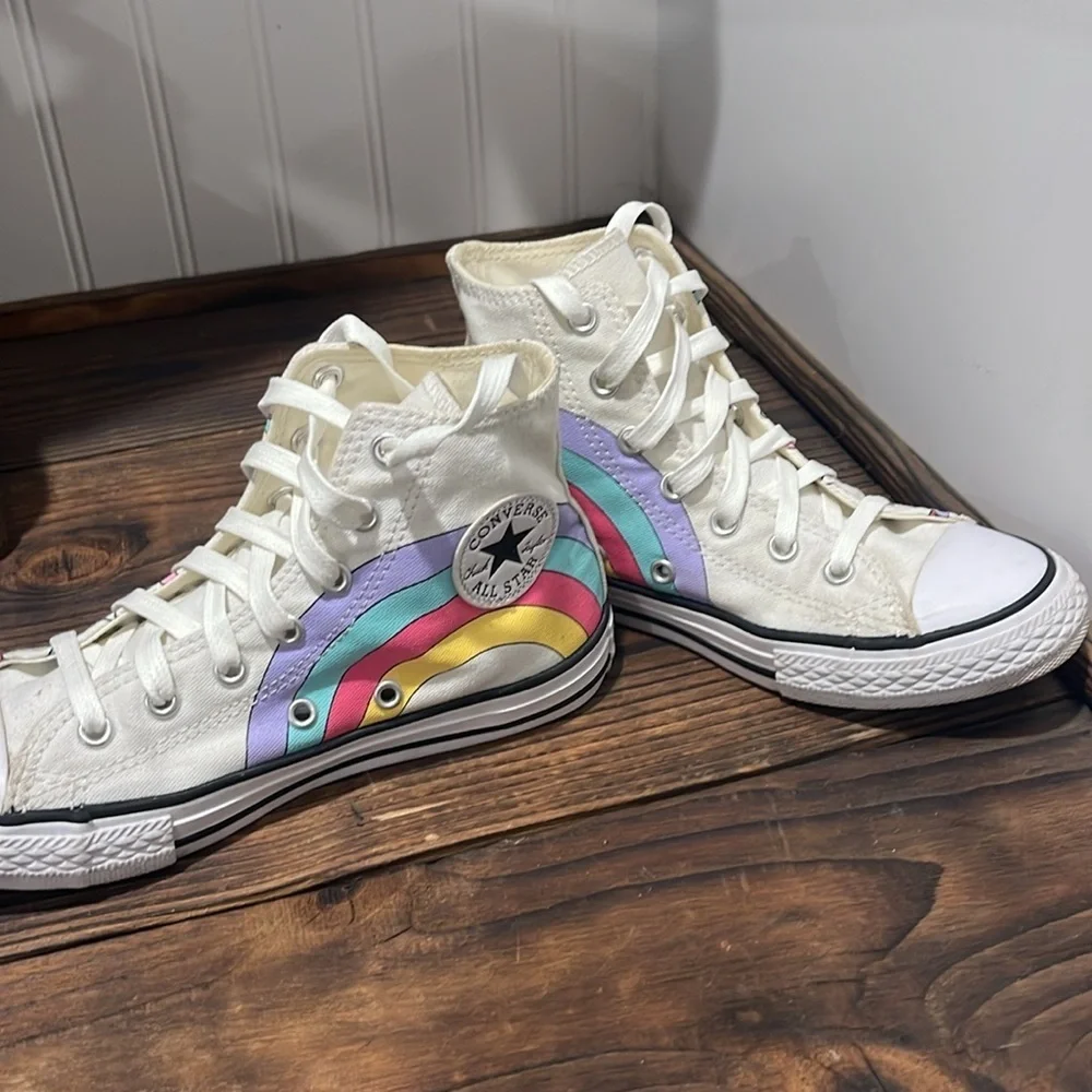 Converse Kids All Star Chuck Taylor High-Top Sneakers with Unicorns and Rainbows